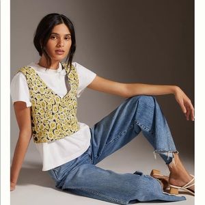 Anthropologie Maeve Button-Side Top